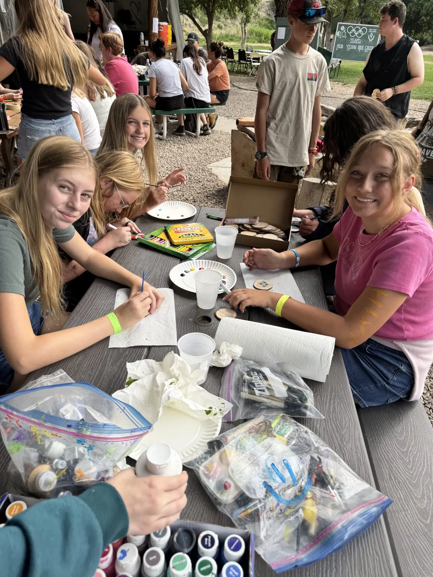 Campers enjoying an activity